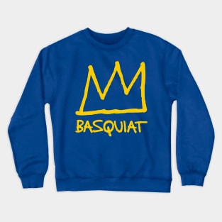 Basquiat Crown Symbol Yellow Crewneck Sweatshirt